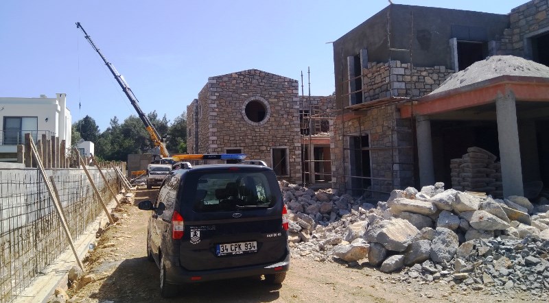 Şantiyeler Bodrum Zabıtasının Denetiminde…