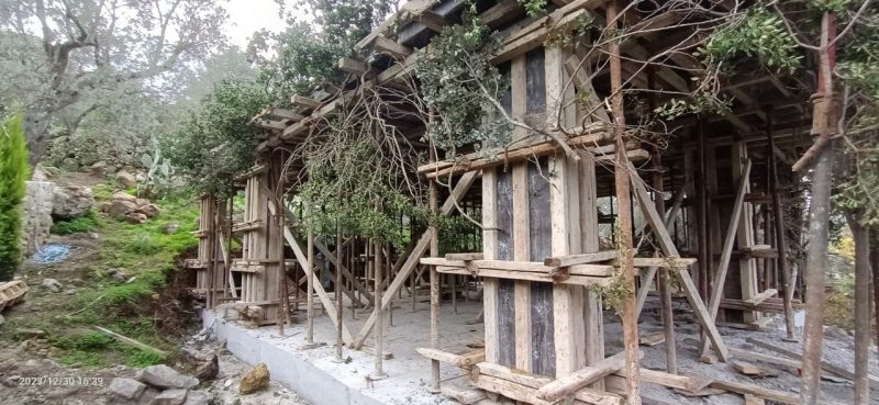 Kaçak İnşaatı Ağaç Dallarıyla Gizlemeye Çalıştılar